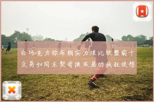 白巧克力称布朗实力堪比联盟前十交易如同东契奇换浓眉的疯狂设想
